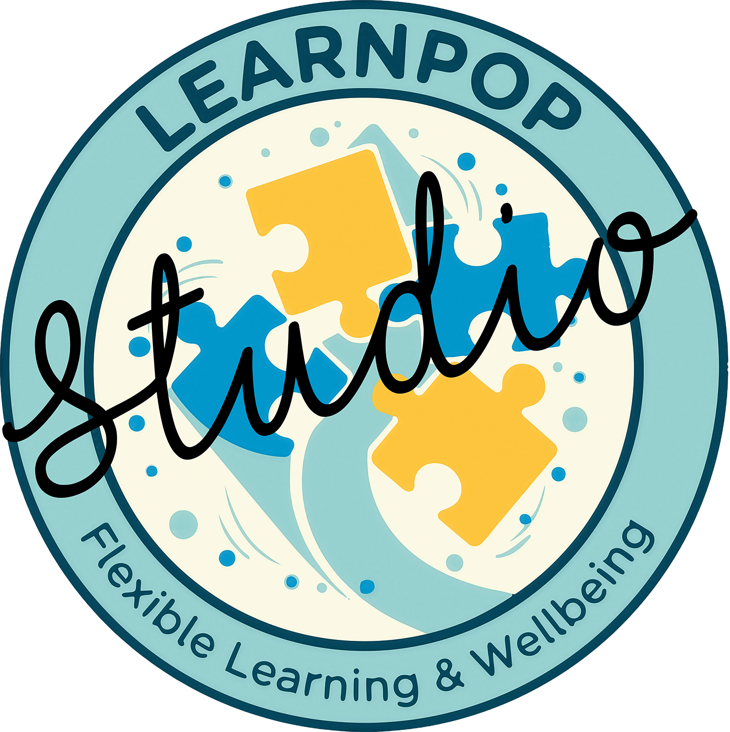 LearnPop Studio logo representing flexible learning, educational support and wellbeing services.
